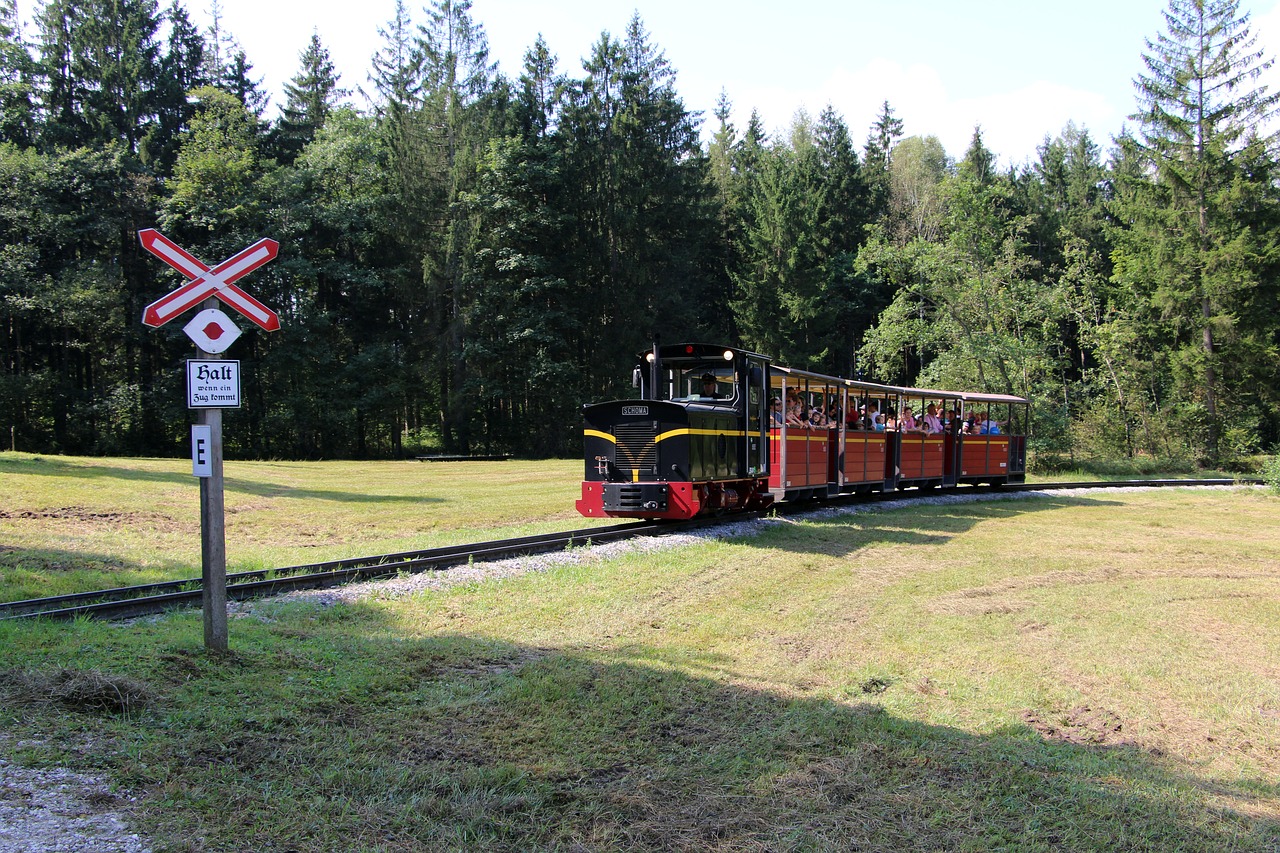 Freilichtmuseum Salzburg, Traukinys, Turistai, Geležinkelis, Andreaskreuz, Nemokamos Nuotraukos,  Nemokama Licenzija