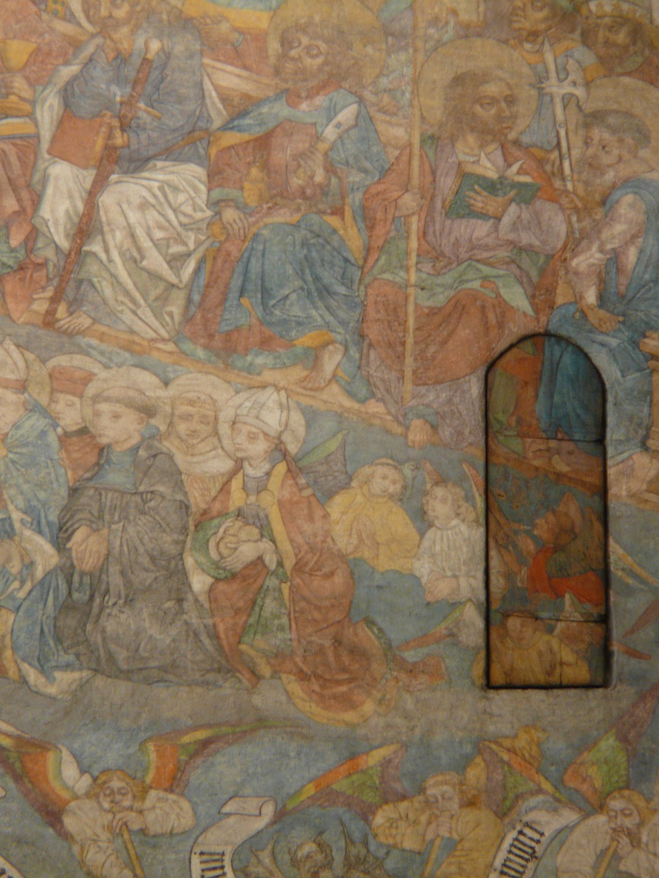 Freska, Naujausias Teismas, Ulmi Katedra, Fjeras, Durys, Slaptos Durys, Atidarymas, Ulm, Ikonografija, Vėlai Viduryje