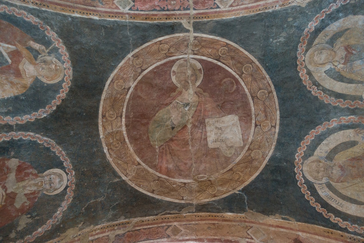 Freska, Freskų Tapyba, Šviežia Tapyba, Al Fresco, Fjeras, Jėzus, Evangelistai, Nanni Di Pietro, Orvieto, Toskana