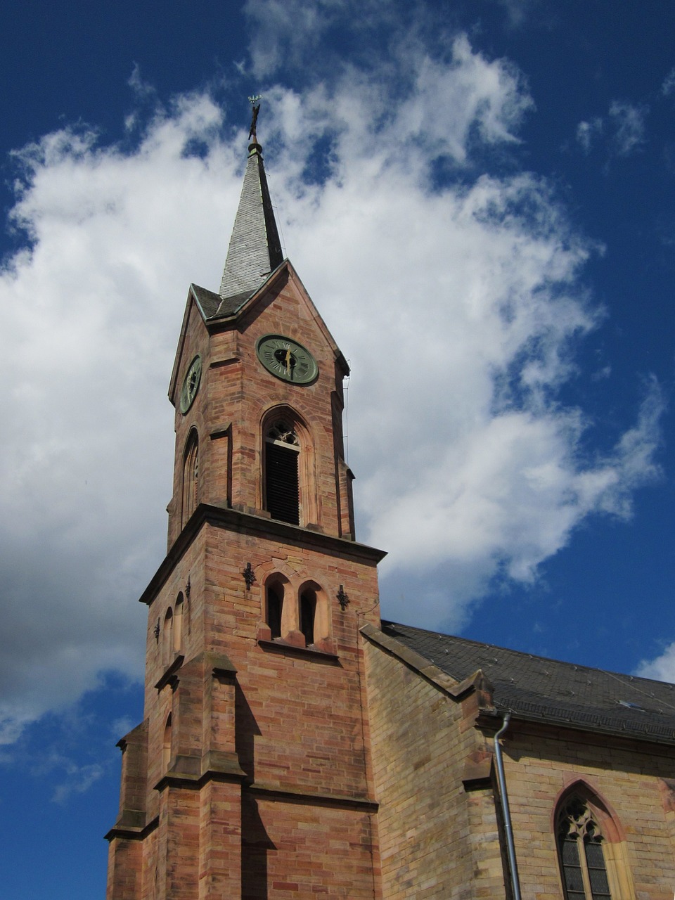 Friedenskirche,  Kirkel,  Bažnyčia,  Pastatas,  Bokštas,  Priekinis,  Bokštas,  Spire,  Fasadas,  Eksterjeras