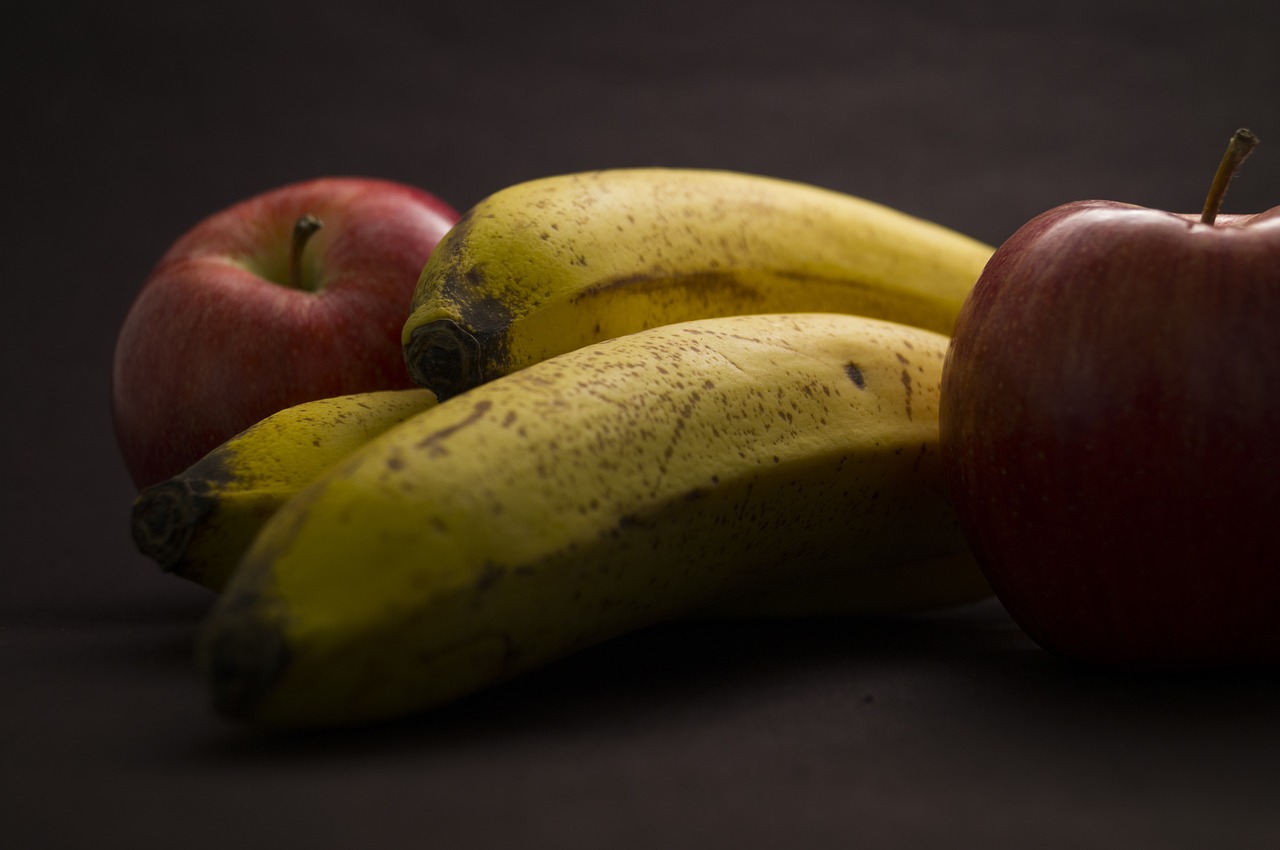 Vaisiai, Bananai, Obuoliai, Nemokamos Nuotraukos,  Nemokama Licenzija