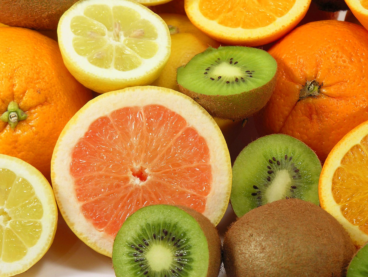 Vaisiai, Apelsinai, Citrina, Kivi, Vitaminai, Turtingumas, Pietų Vaisiai, Gamta, Šviežumas, Valgymas