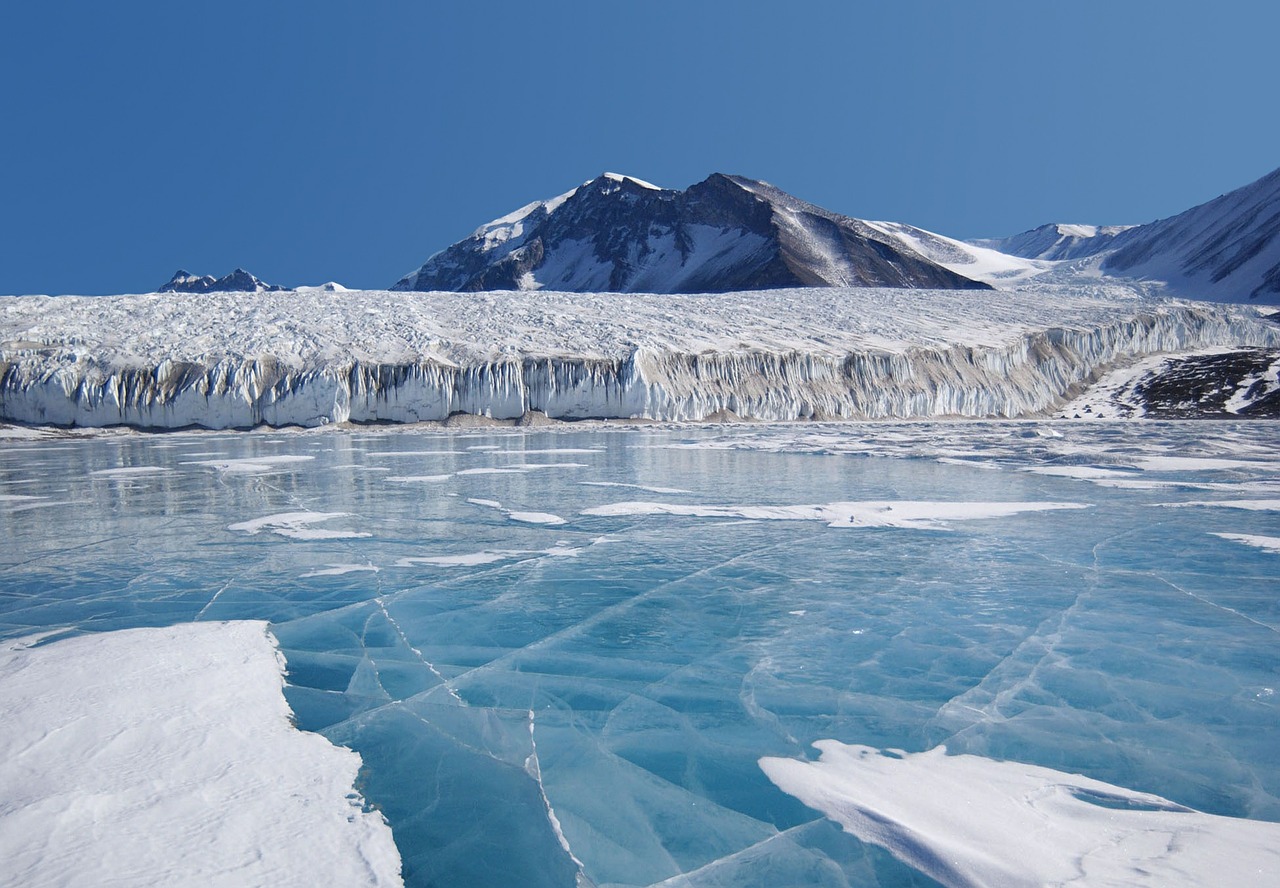 Fryxellsee, Antarctica, Mėlynas Ledas, Ežeras, Kalnai, Ledynas, Vanduo, Kraštovaizdis, Ledas, Šaltas