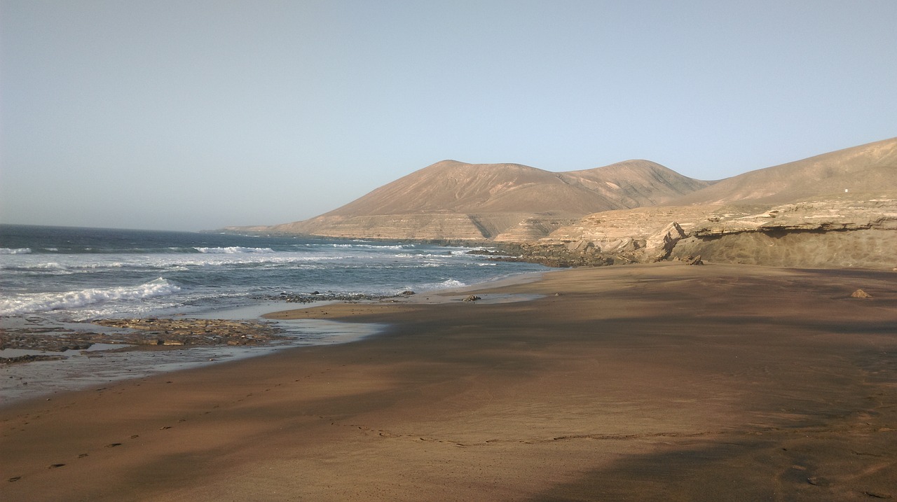 Fuerteventura, Kanarų Salos, Papludimys, Negyvenamas, Kalnai, Laukinis Kraštovaizdis, Nemokamos Nuotraukos,  Nemokama Licenzija