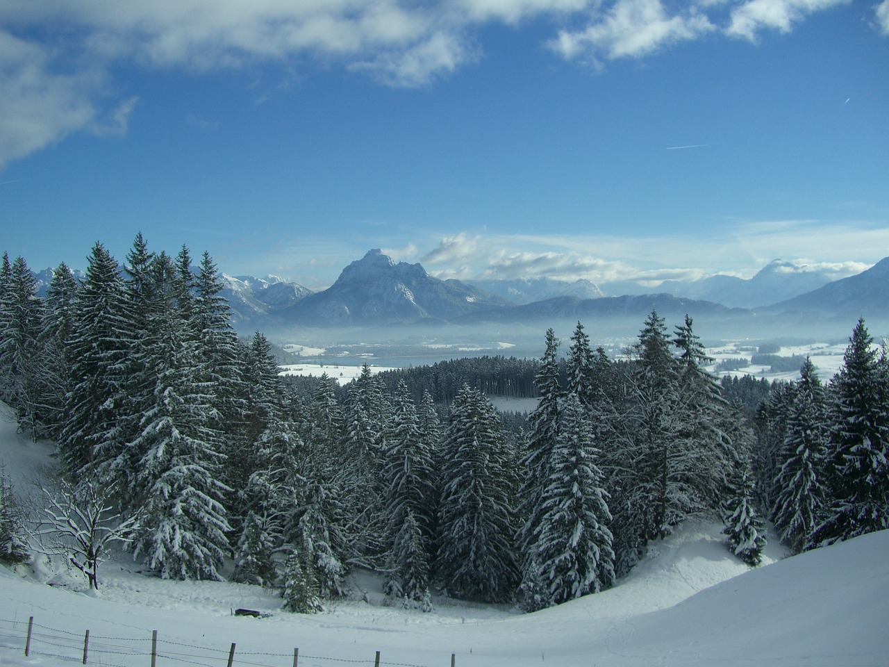 Füssener Land, Alpių, Žiema, Smailės Vaizdai, Alpių Panorama, Pasivalu, Sniegas, Nemokamos Nuotraukos,  Nemokama Licenzija