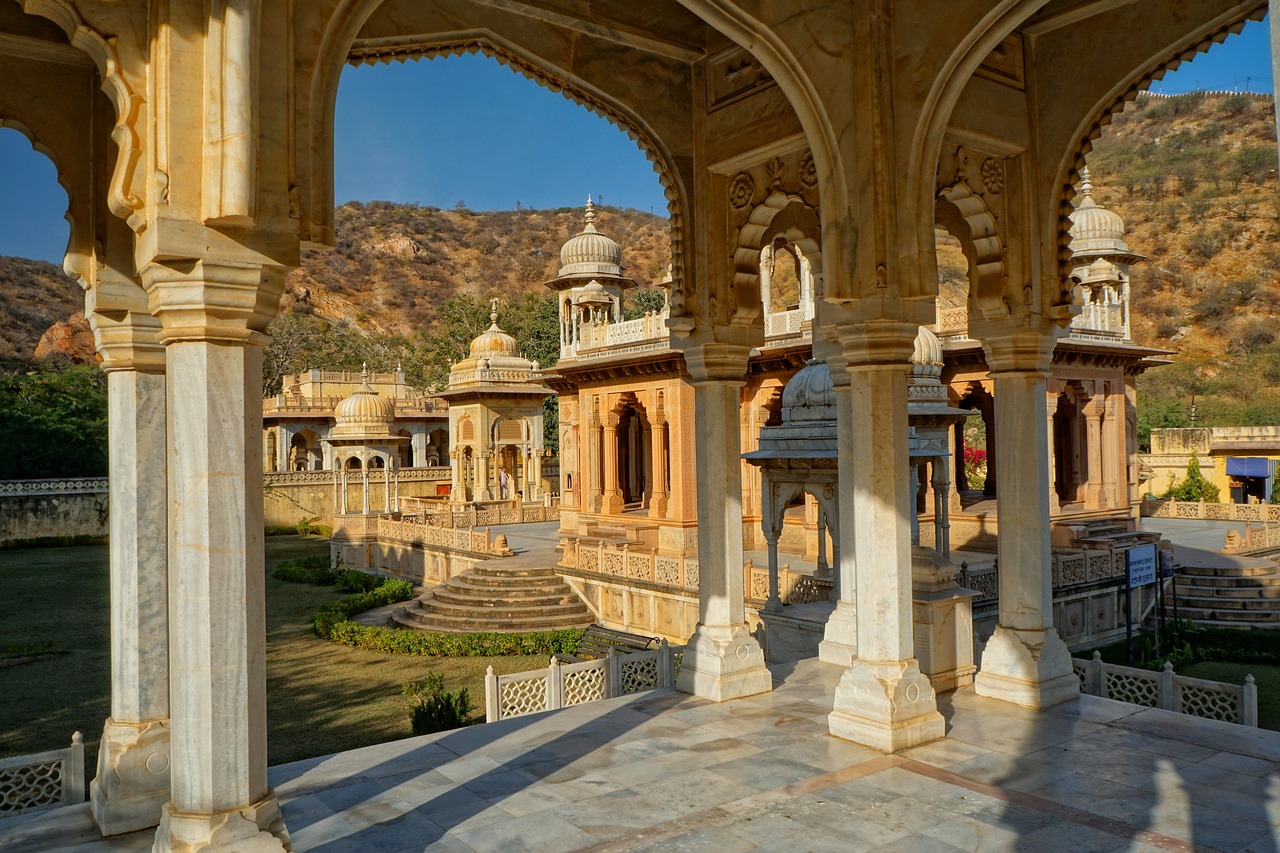 Gaitore Ki Chhatriyan,  Indija,  Jaipur,  Architektūra,  Ramstis,  Kelionė,  Pastatas,  Senas,  Turizmas,  Arka