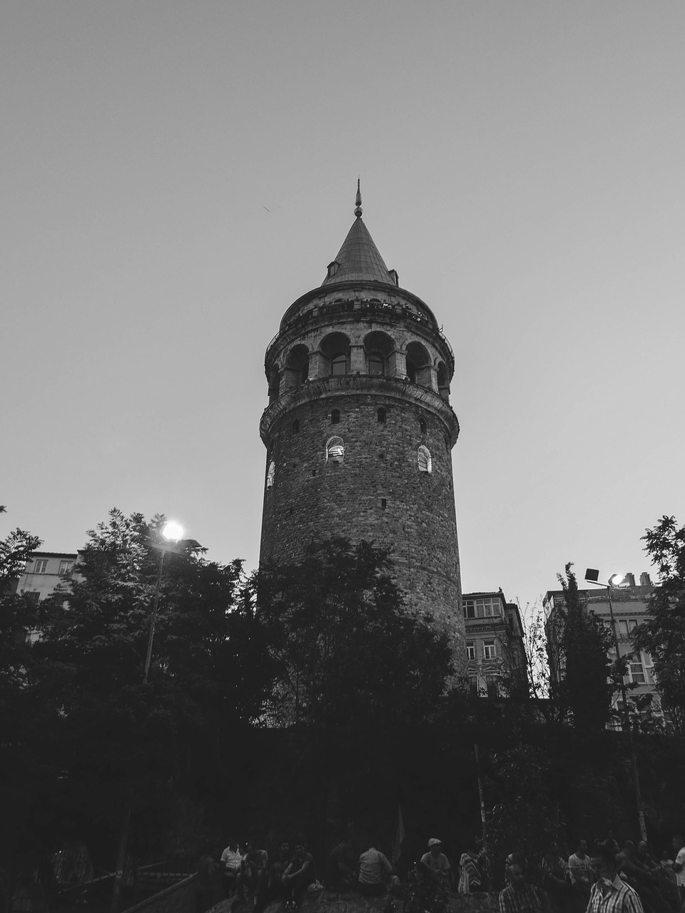 Galata Bokštas, Istanbulas, Turkija, Architektūra, Žmonės, Juoda Ir Balta, Nemokamos Nuotraukos,  Nemokama Licenzija