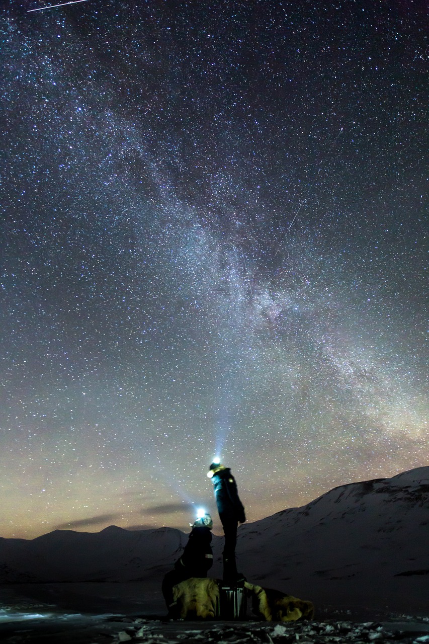 Galaktika, Šiaurės Žiburiai, Auroras, Arktinė, Sniegas, Ilgai Gyvena, Šviesos Reiškinys, Stebuklinga Naktis, Gamta, Žibintai