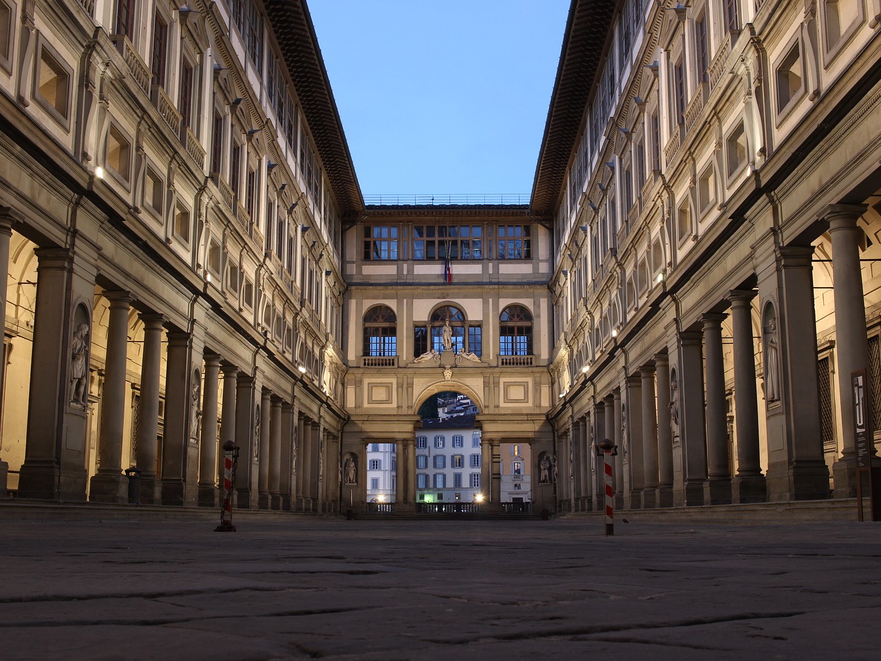 Galerija, Galleria Degli Uffizi, Italy, Florencija, Rytas, Tuščias, Architektūra, Muziejus, Renesansas, Nemokamos Nuotraukos