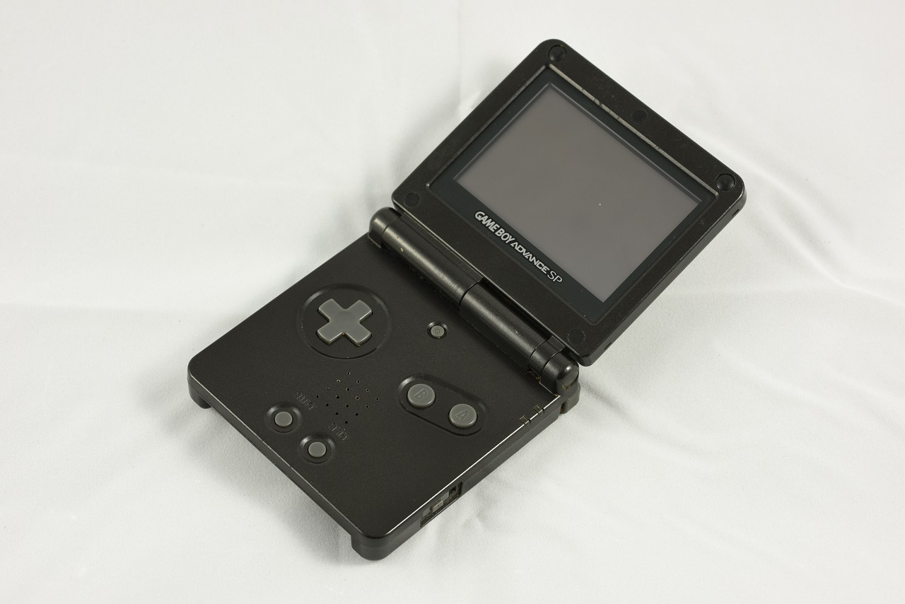 Gameboy Advance Sp, Nintendo, Video Žaidimas, Delninis, Konsolė, Žaidimų Sistema, Juoda, Nešiojamas, Mobilus, Technologija