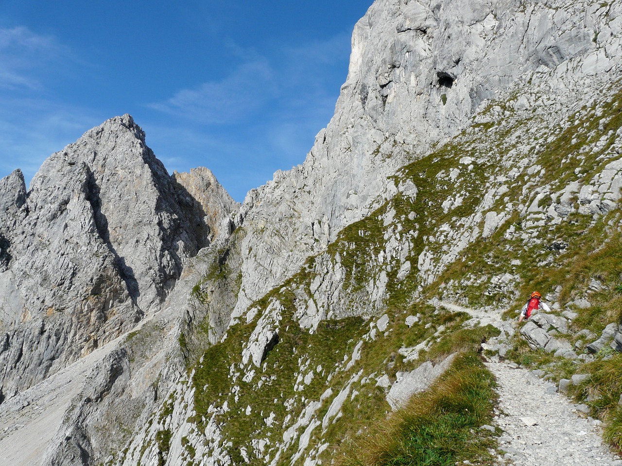 Gamsundersteig, Alpinizmas, Vidutinio Sunkumo, Kaiser Kalnai, Wilderkaiser, Nemokamos Nuotraukos,  Nemokama Licenzija