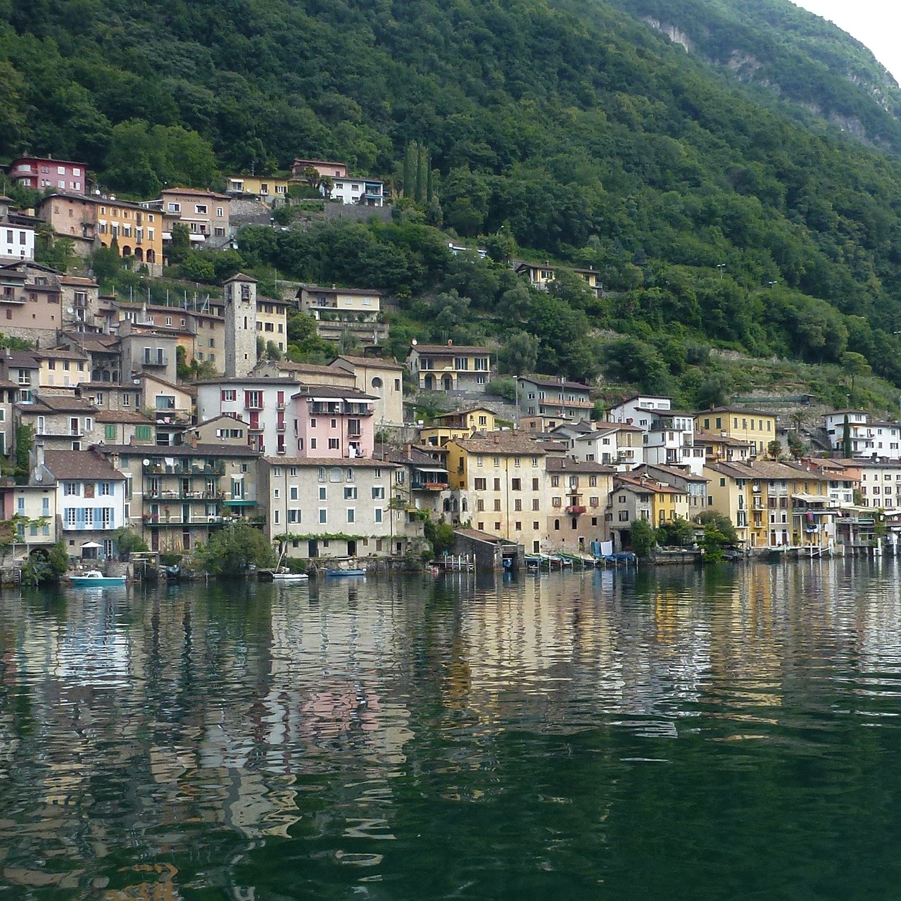 Gandria, Ticino, Šveicarija, Žvejų Kaimelis, Fischer, Poilsis, Harmonija, Bankas, Ežeras, Lago Di Lugano