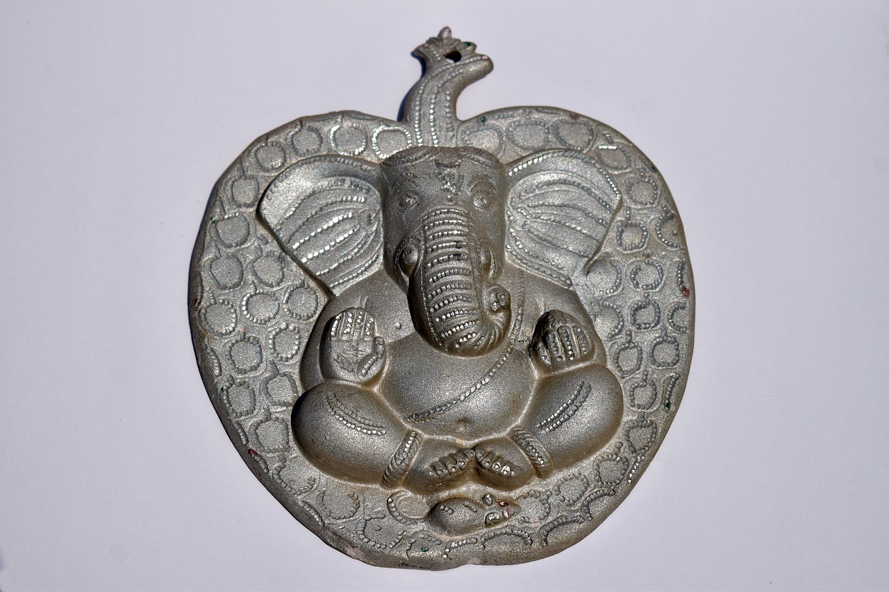 Ganesh, Ganesha, Sidabras, Sienos Kabinimas, Ganapati, Nemokamos Nuotraukos,  Nemokama Licenzija