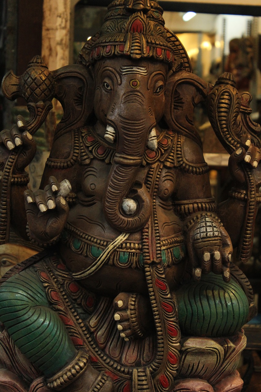 Ganesha, Dramblys, Dievas, Hinduizmas, Idolas, Figūra, Statula, Kultūra, Asija, Religinis