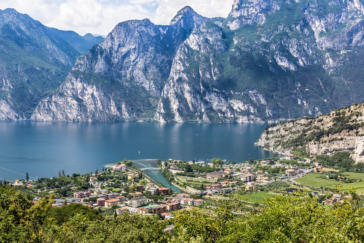 Garda, Kalnai, Italy, Panorama, Perspektyva, Šventė, Turizmas, Torbole, Kraštovaizdis, Perspektyva