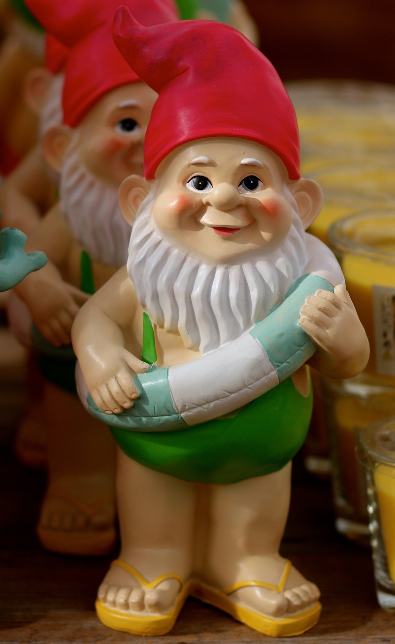 Sodo Gnome, Spalvinga, Sodas, Taika, Vasara, Nuotaika, Pasviręs, Nykštukas, Prašmatnus, Žalias