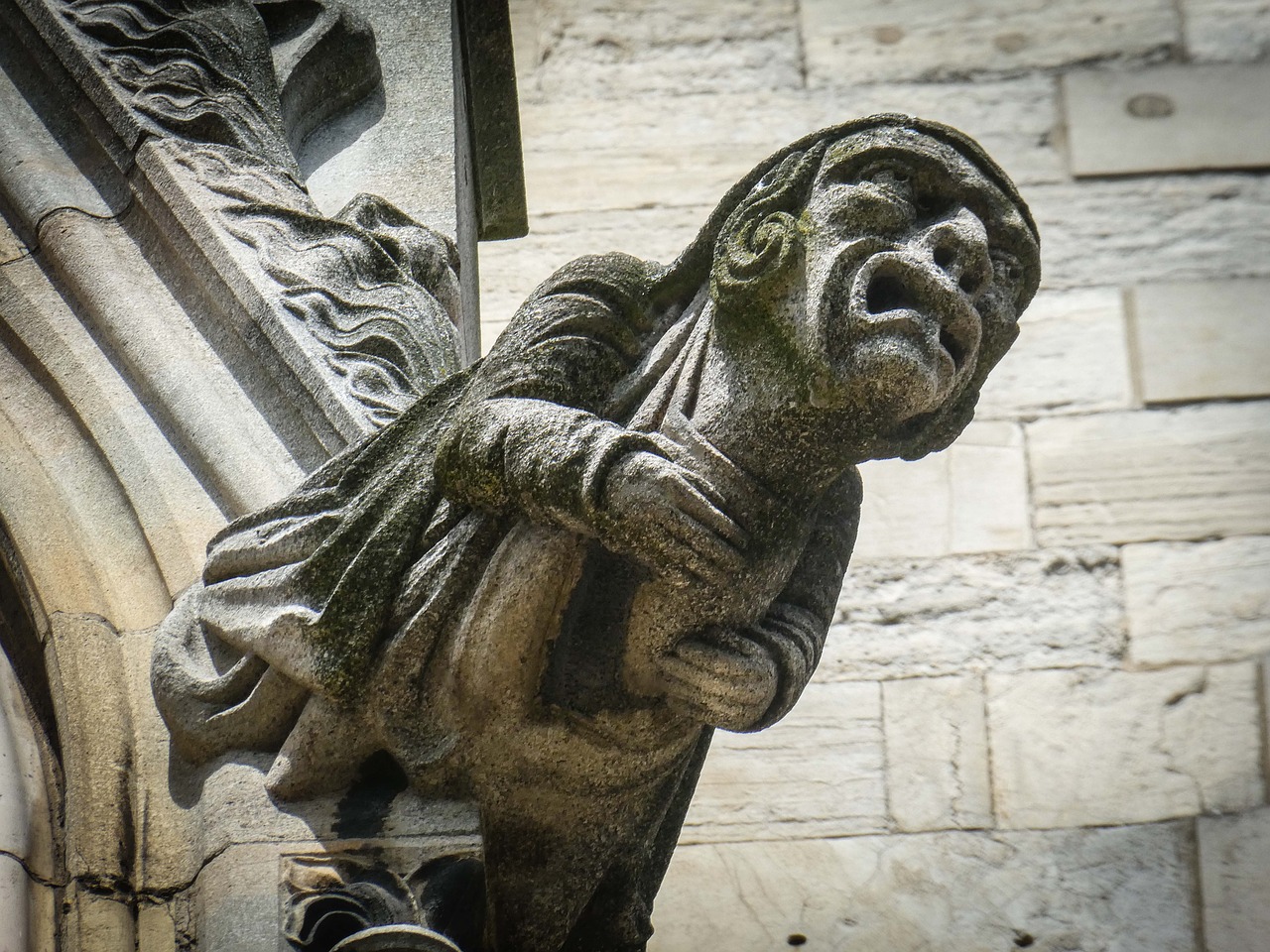 Gargoyle, Skulptūra, Gotika, Akmuo, Demonas, Bažnyčia, York Minster, Katedra, Architektūra, Statula