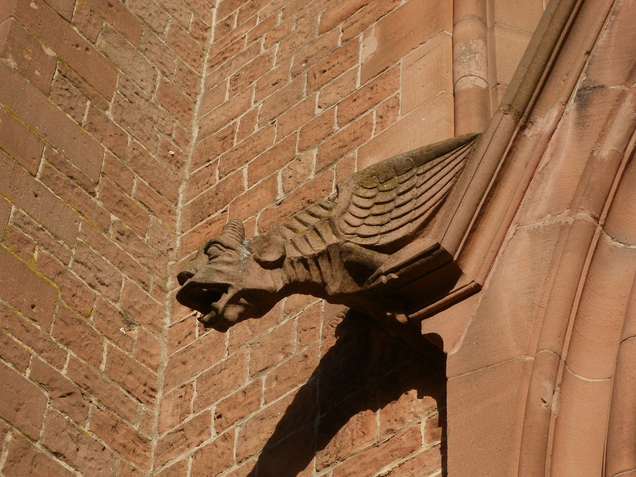 Gargoyle, Skulptūra, St Vitus, Rheinsheim, Architektūra, Katedra, Senas, Statula, Akmuo, Chimera