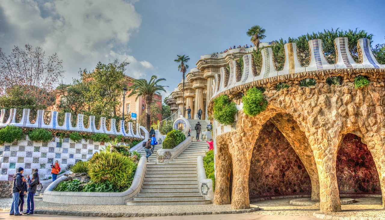 Gaudi, Guell Parkas, Architektūra, Barcelona, Ispanija, Europa, Orientyras, Meno, Muziejus, Keramika