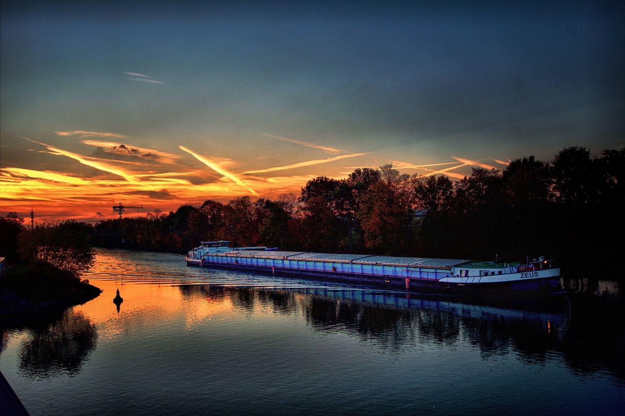 Gelsenkirchen, Uosto Bismarkas, Rhine Herne Kanalas, Abendstimmung, Dusk, Bismark, Vietos Poilsis, Ruhr Area, Nemokamos Nuotraukos,  Nemokama Licenzija