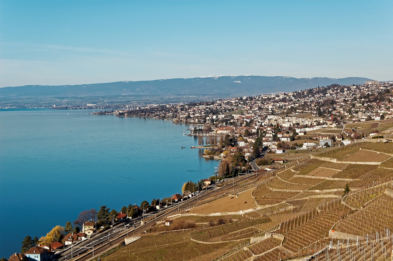 Geneva, Ežeras, Vaud, Šveicarija, Vynuogynai, Lavaux, Ežero Geneva, Vanduo, Lankytinos Vietos, Vaizdas