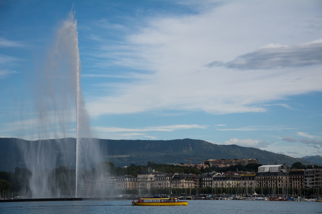 Geneva, Fontanas, Lankytinos Vietos, Ežero Geneva, Šveicarija, Nuotaika, Vanduo, Ežeras, Nemokamos Nuotraukos,  Nemokama Licenzija