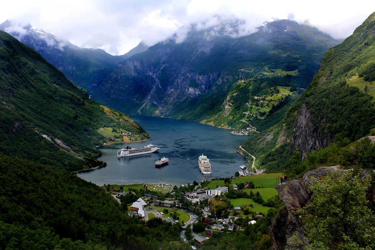 Geiranger, Panoraminis, Fjordas, Norvegija, Nemokamos Nuotraukos,  Nemokama Licenzija