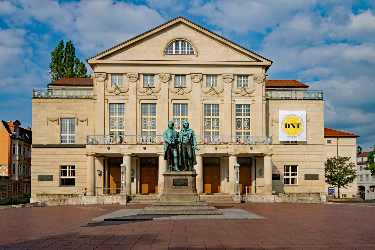 Vokiečių, Nacionalinis Teatras, Weimar, Turingijos Federalinė Žemė, Vokietija, Senamiestis, Lankytinos Vietos, Kultūra, Friedrichas, Šileris