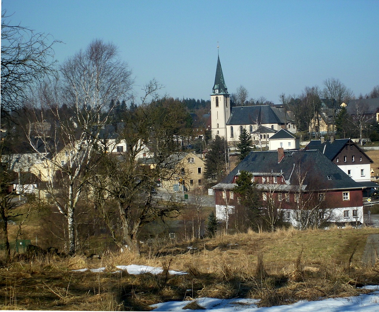 Vokiečių Neudorfas, Rūdos Kalnai, Vaizdas, Bažnyčia, Pasienis, Vieta, Kaimas, Nemokamos Nuotraukos,  Nemokama Licenzija