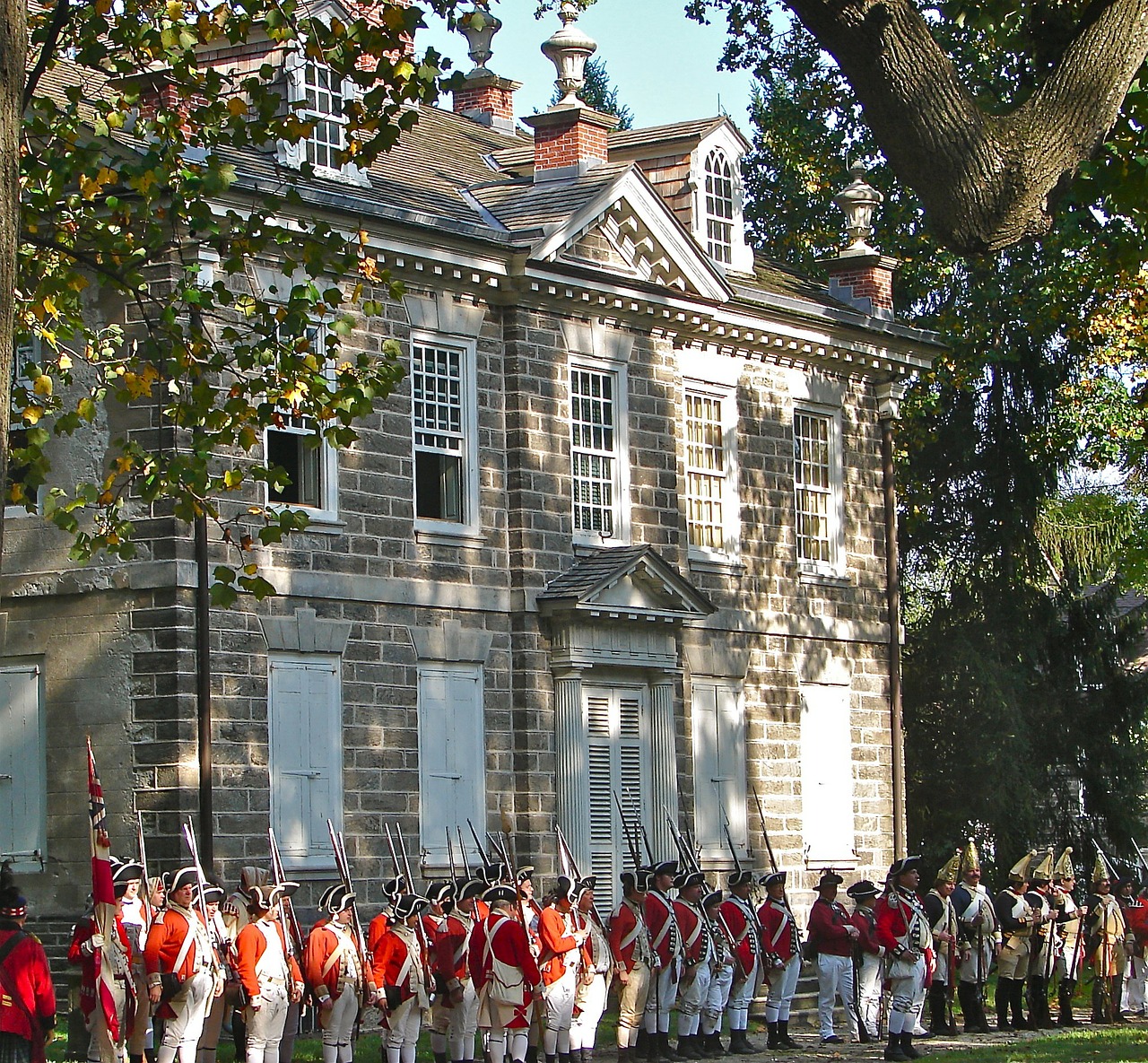 Germantown, Pennsylvania, Reenactment, Kareiviai, Istorijos Istorija, Britanija, Pastatas, Nemokamos Nuotraukos,  Nemokama Licenzija