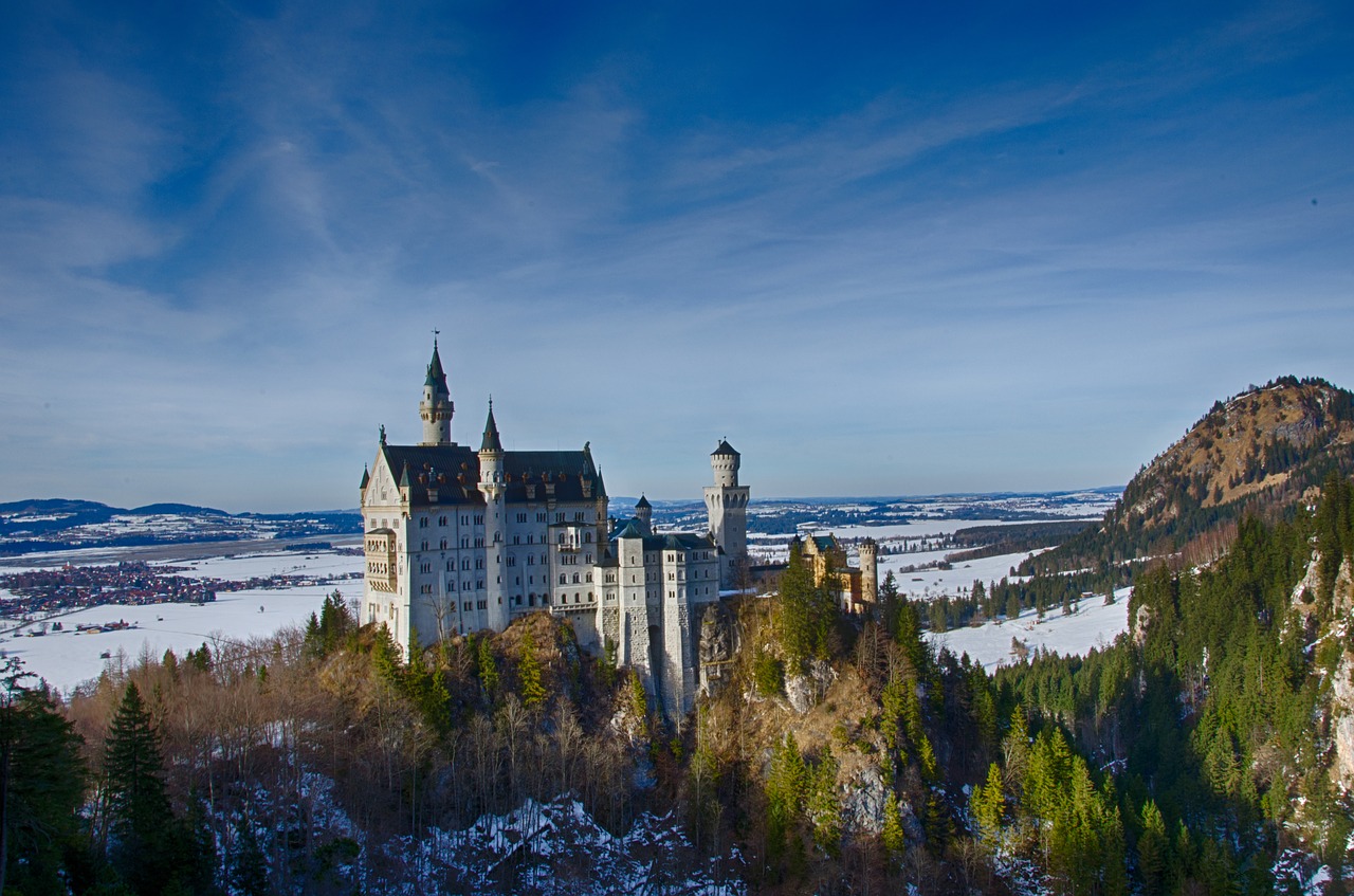 Vokietija, Bavarija, Pilis, Kristinas, Fėjų Pilis, Neuschwanstein Pilis, Lankytinos Vietos, Struktūros, Istoriškai, Schwangau