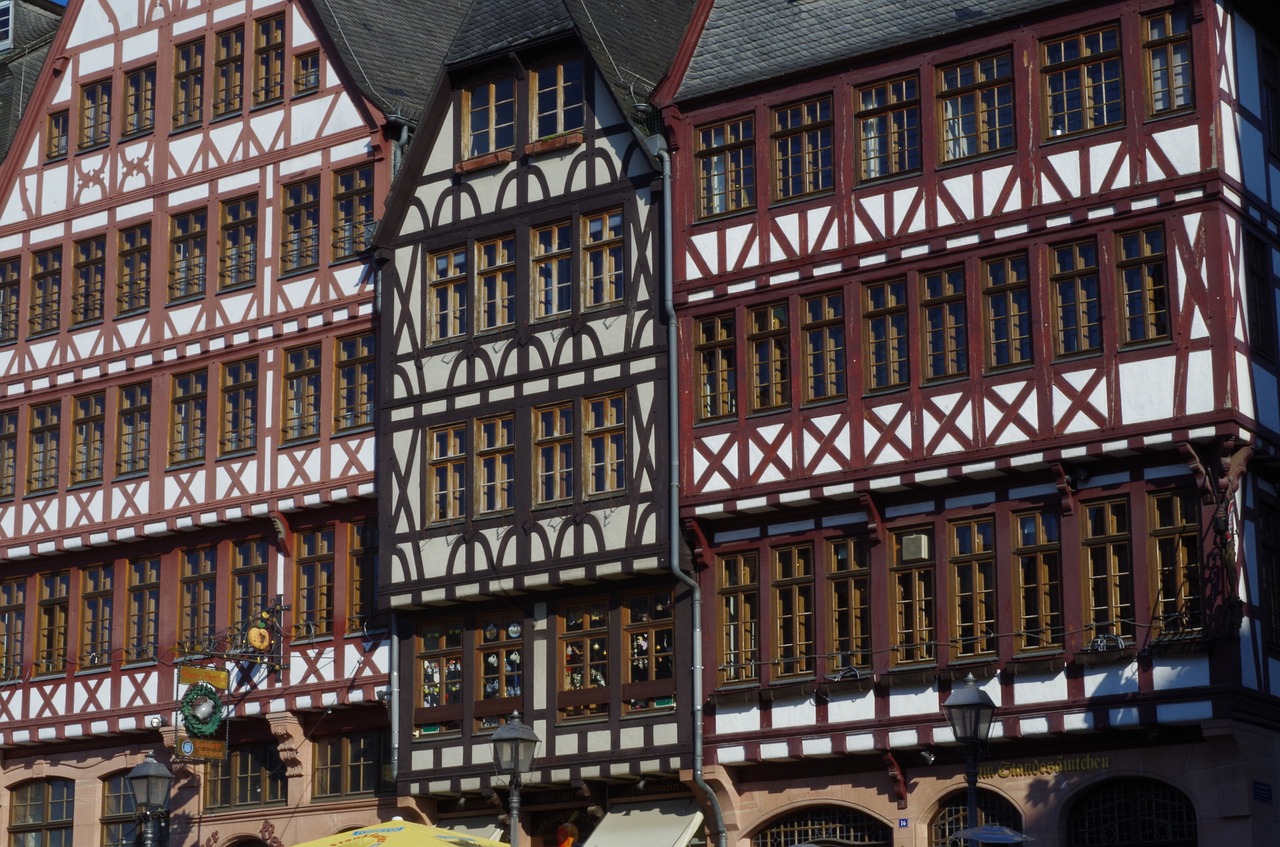 Vokietija, Architektūra, Frankfurtas, Europietis, Senas, Miestas, Pastatai, Viduramžių, Istorija, Turistinis