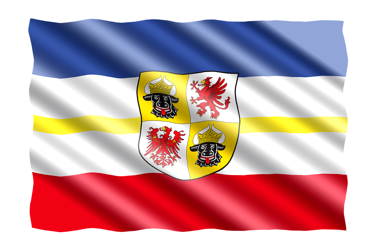 Vokietija, Vėliava, Regionai, Mecklenburg West Pomerania, Nemokamos Nuotraukos,  Nemokama Licenzija