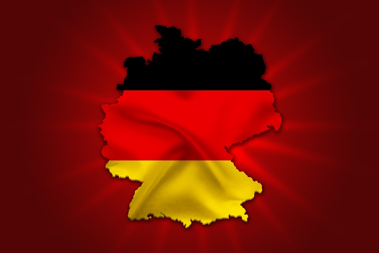Vokietija, Žemėlapis, Vėliava, Šalis, Raudona, Nacionalinis, Tauta, Nemokamas Vaizdas, Europa, Simbolis