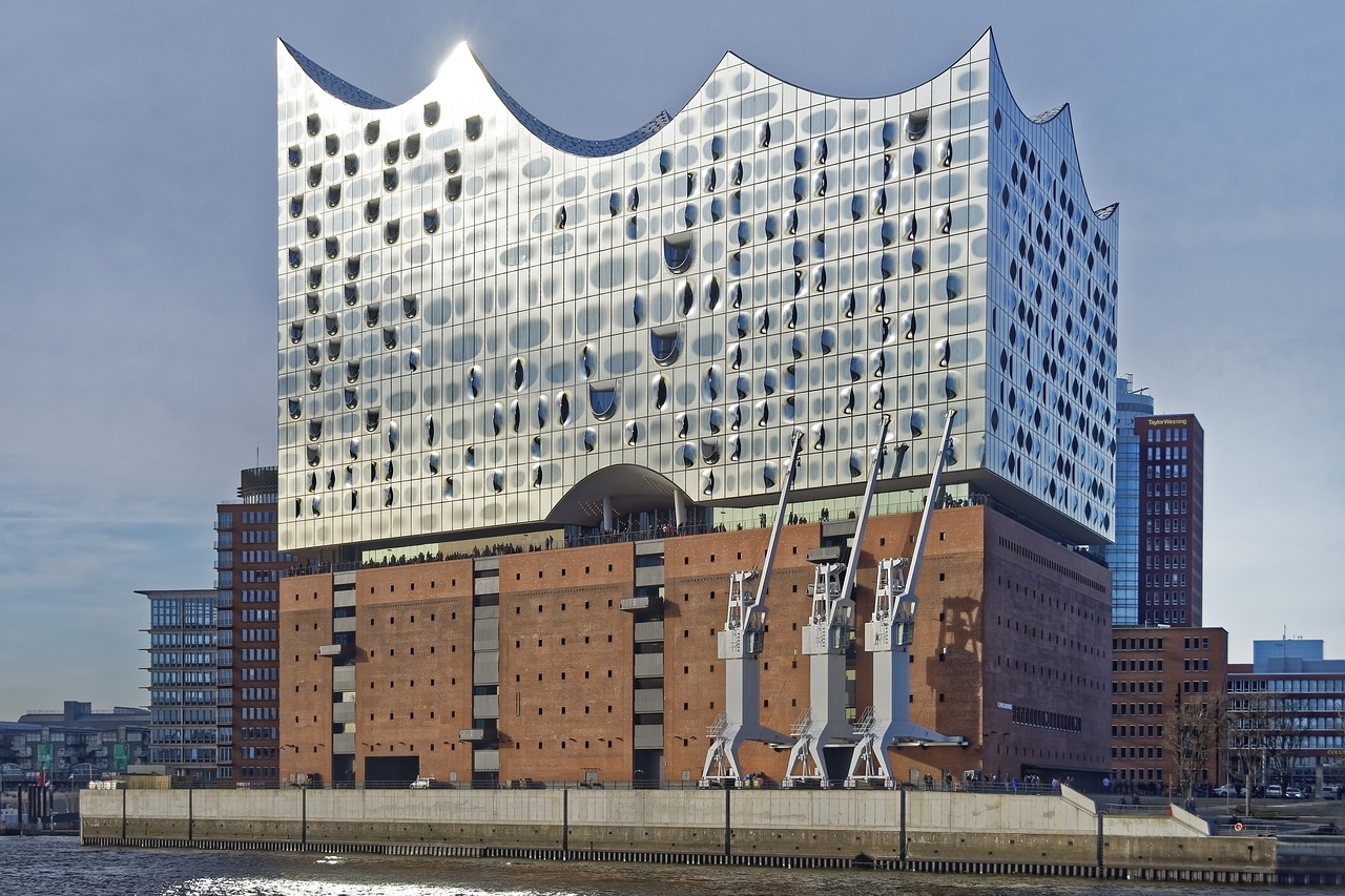 Vokietija,  Hamburg,  Elbės Filharmonija,  Speicherstadt,  Architektūra,  Fasadas,  Žymus Objektas,  Uosto,  Elbės,  Hanzos Miestas