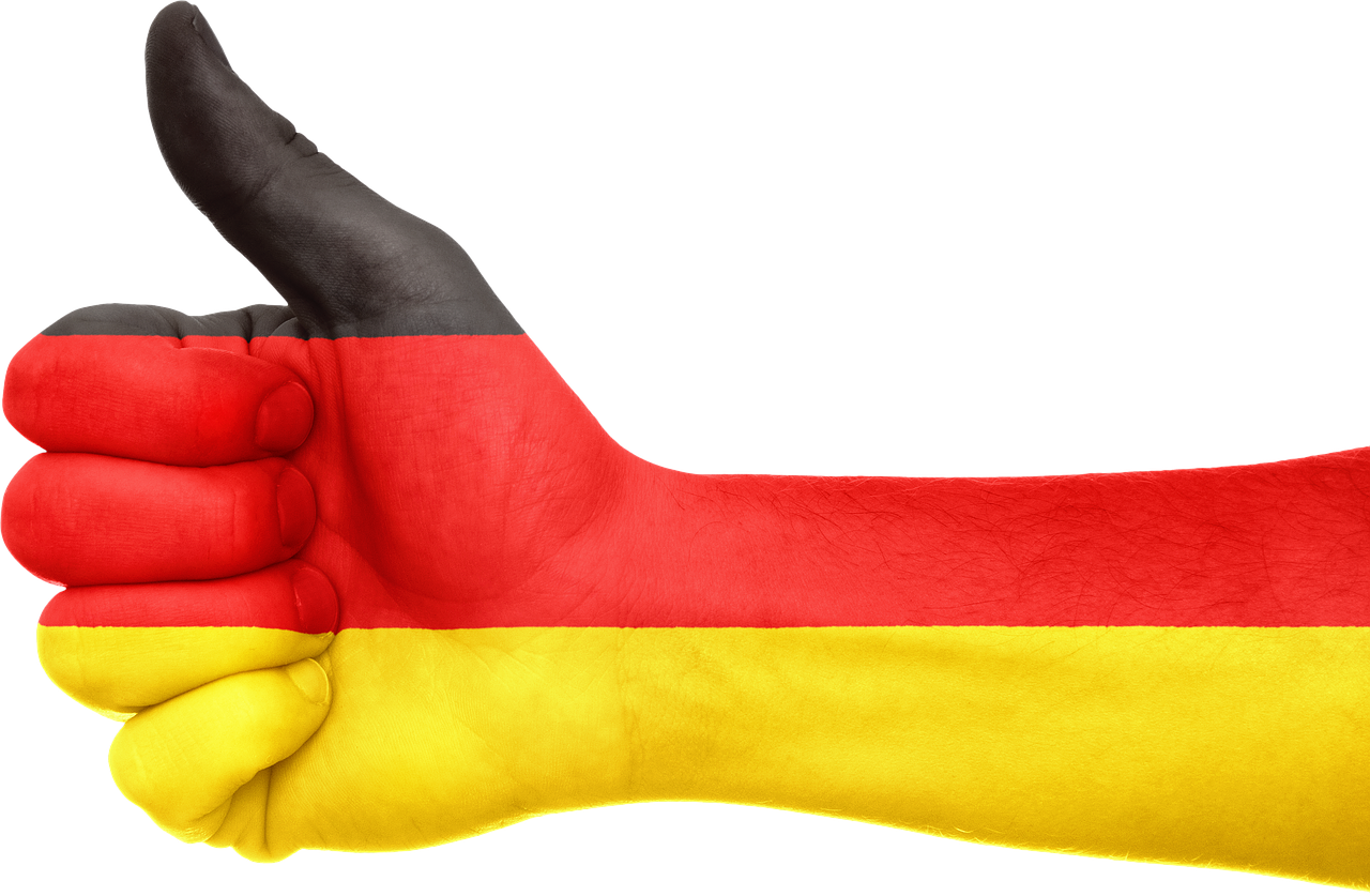 Vokietija, Vėliava, Ranka, Nacionalinis, Pirštai, Patriotinis, Nykščiai Aukštyn, Vokiečių, Patriotizmas, Europa