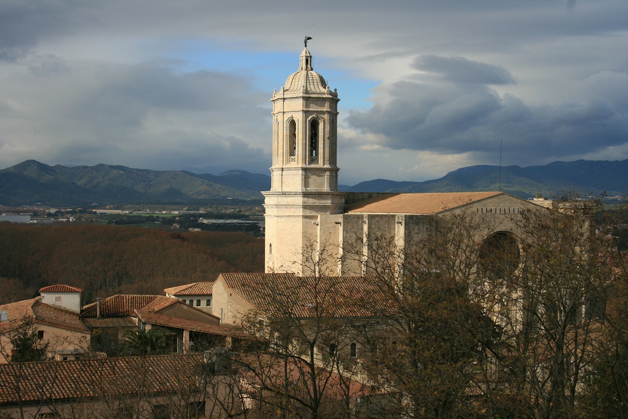 Gerona, Girona, Bažnyčia, Katedra, Architektūra, Dangus, Nemokamos Nuotraukos,  Nemokama Licenzija