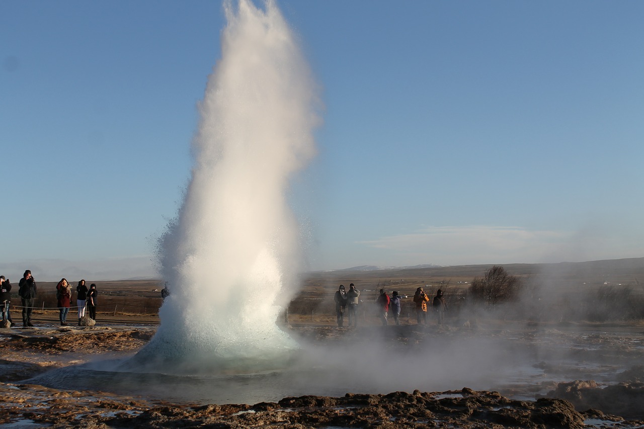 Geizeris, Iceland, Vanduo, Spaudimas, Sprogimas, Garai, Heiss, Virimo, Gamta, Vulkanas