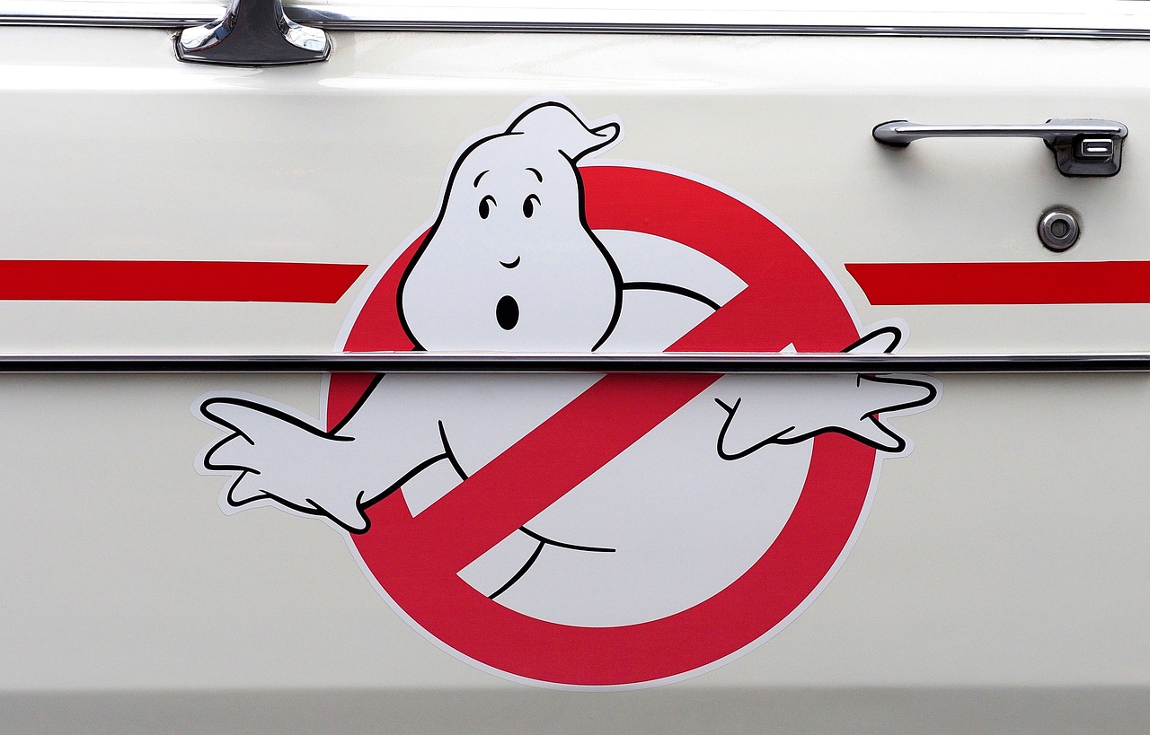 Ghostbusters, Logotipas, Ecto-1, Cadillac, Transporto Priemonė, Transportas, Greitoji Medicina, Kasetė, Galinis Krautuvas, Durys