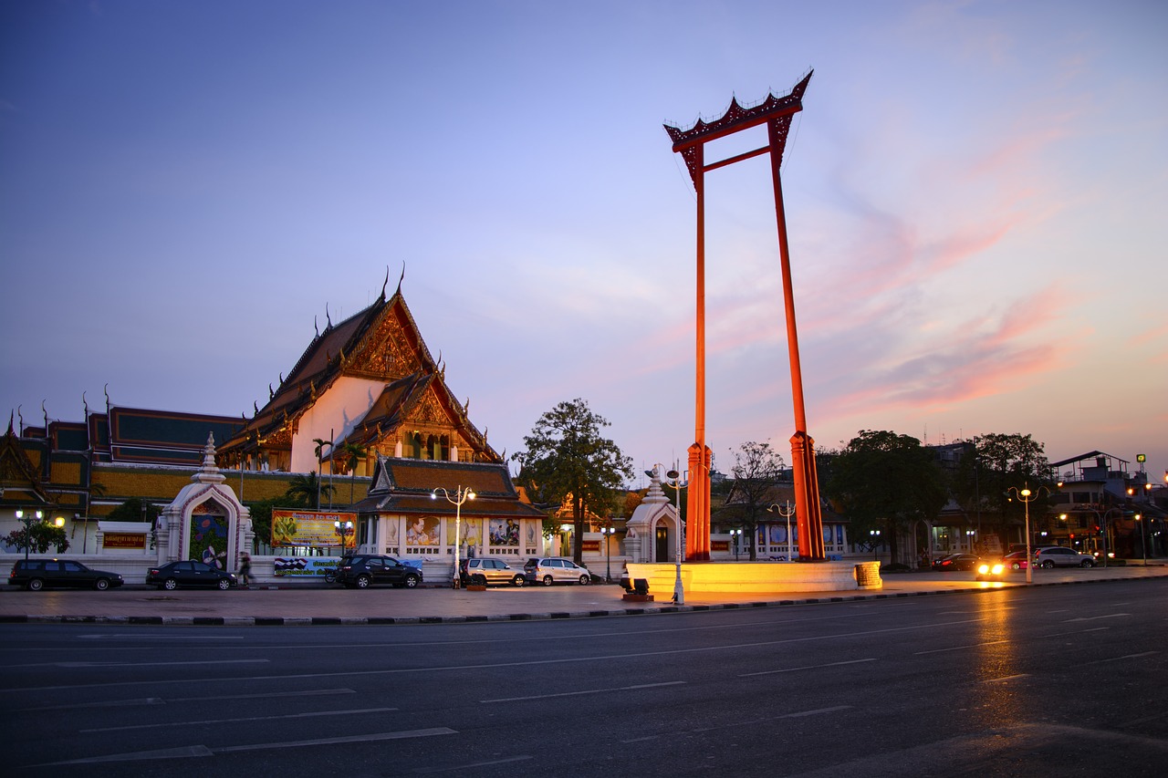 Milžiniškas Sūpynes, Bangkokas, Simbolis, Religija, Tailandas, Pagarba, Amatai, Architektūra, Raudona, Klestėjimas