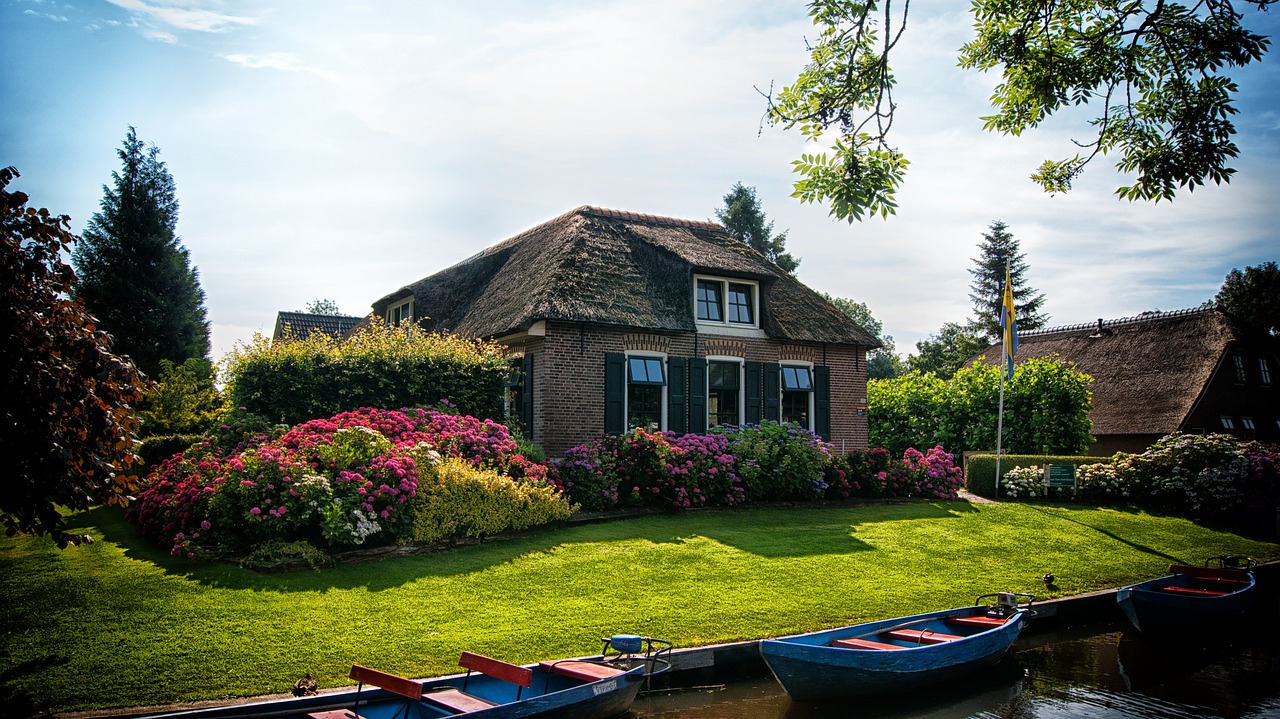 Giethoorn, Ūkis, Namelis, Kaimas, Holland, Namas, Plaukiojimas, Romantika, Turistinis, Nyderlandai