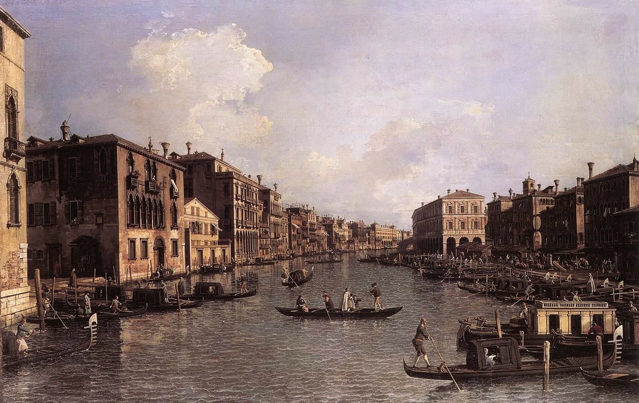 Giovanni Kanalas, Venecija, Italy, Kanalas, Pastatai, Dangus, Debesys, Apmąstymai, Vanduo, Architektūra