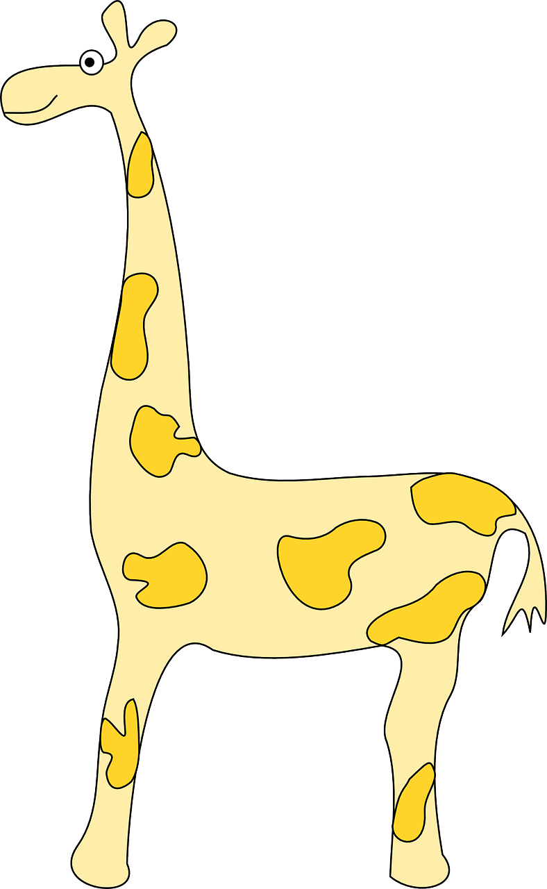 Žirafa, Gyvūnas, Afrika, Žinduolis, Geltona, Nemokama Vektorinė Grafika, Nemokamos Nuotraukos,  Nemokama Licenzija