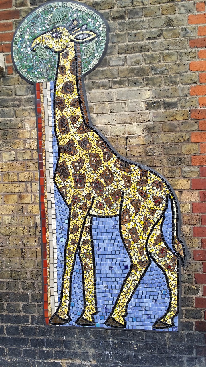 Žirafa, Mozaika, Fjeras, Siena, Nemokamos Nuotraukos,  Nemokama Licenzija
