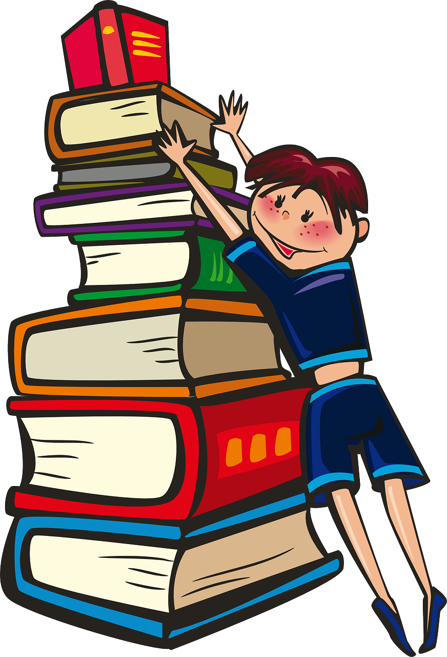 Mergaitė, Knygos, Mokykla, Skaitymas, Mokymasis, Laimingas, Štapelis, Bibliotekininkas, Biblioteka, Moteris