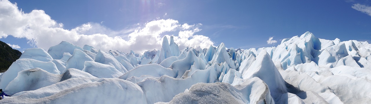 Glaciar, Perito Moreno, Ledo Formavimas, Patagonia, Argentina, Peizažas, Gražių Vaizdų, Graži Gamta, Mėlynas Dangus, Ledynas