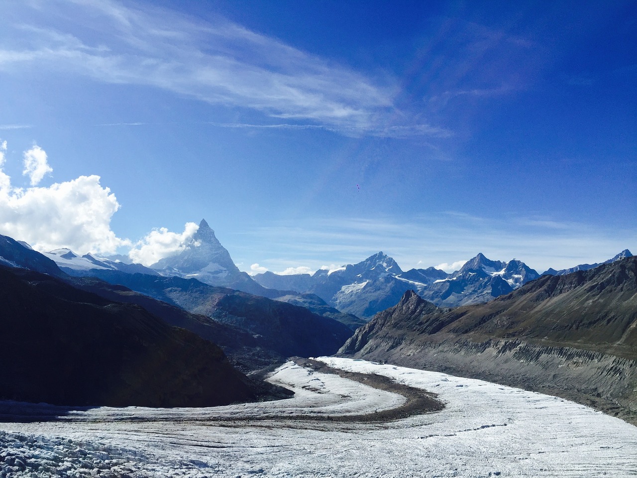 Ledynas, Zermatt, Sniegas, Valais, Serija 4000, Kraštovaizdis, Aukšti Kalnai, Šveicarija, Nemokamos Nuotraukos,  Nemokama Licenzija