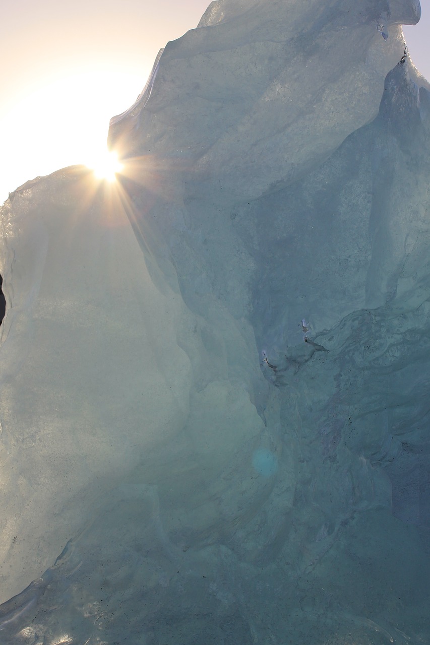 Ledynas, Ledas, Saulė, Atspindys, Iceland, Amžinas Ledas, Sušaldyta, Žiema, Crevasse, Šaltas