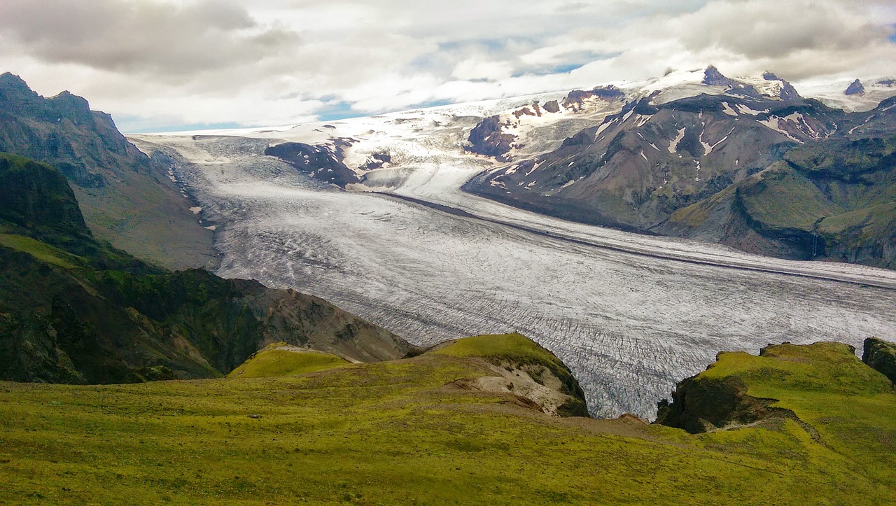 Ledynas, Iceland, Sniegas, Kraštovaizdis, Icelandic, Ledas, Vatnajokull, Dangus, Didingas, Natūralus