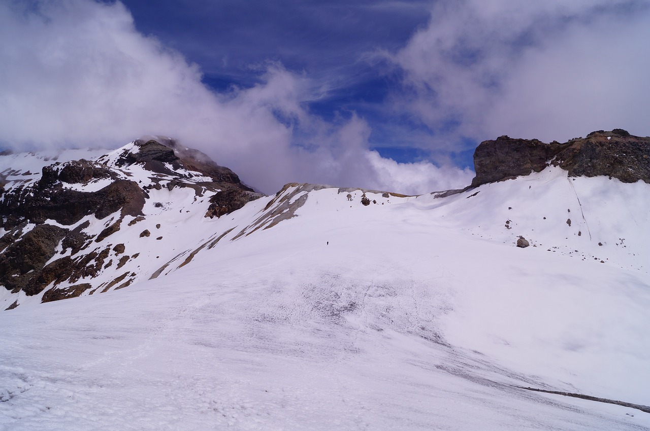 Ledynas, Kalnas, Alpinizmas, Alpių, Ayoloco, Iztaccíhuatl, Meksika, Kraštovaizdis, Gamta, Aukšti Kalnai